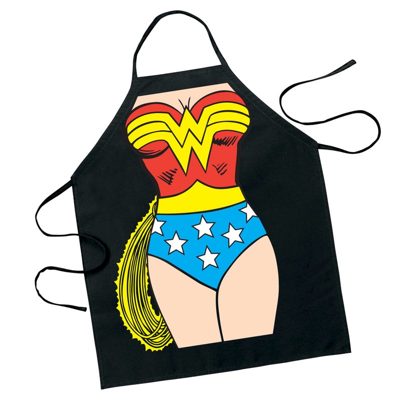 ICUP DC Comics - Wonder Woman Be The Character Adult Size 100% Cotton Adjustable Black Apron - Image 2